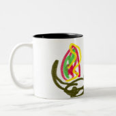 Wolf glücklicher Herbst Zweifarbige Tasse (Links)