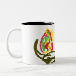 Wolf glücklicher Herbst Zweifarbige Tasse