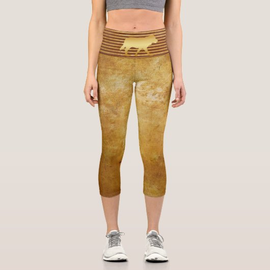 Wolf Gold Capri Leggings (Vorderseite)
