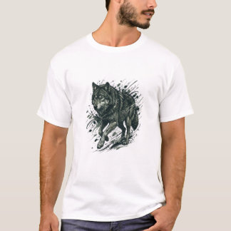 Wolf Grafik T-Shirt – Premium Herren Wolf Streetwe