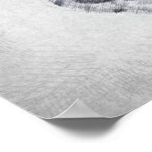 Wolf - Grafische Zeichnung Poster (Ecke)