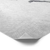 Wolf - Grafische Zeichnung Poster (Ecke)