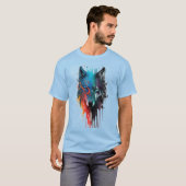 Wolf Graphic Art Animal Wolves Fan Art T-Shirt (Vorne ganz)
