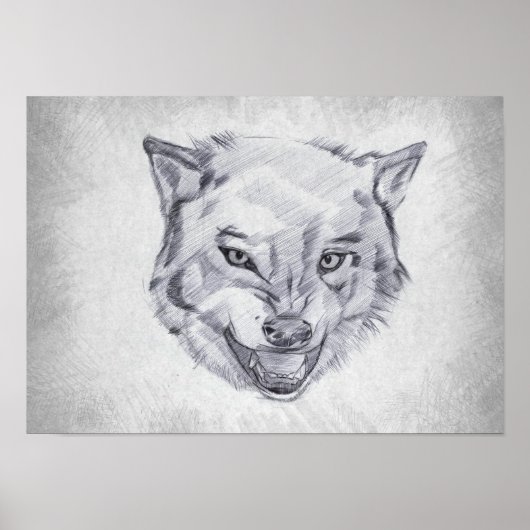 Wolf - Graphic Drawing Poster (Vorne)