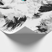 Wolf | Grauer Wolf Zeichnend | Schleifpapier Geschenkpapier (Ecke)