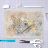 Wolf Gray Hunter Autumn Watercolor Seidenpapier (Handwerk)