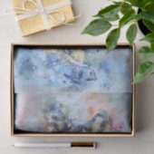 Wolf Gray Hunter Winter Watercolor Seidenpapier (Geschenk)