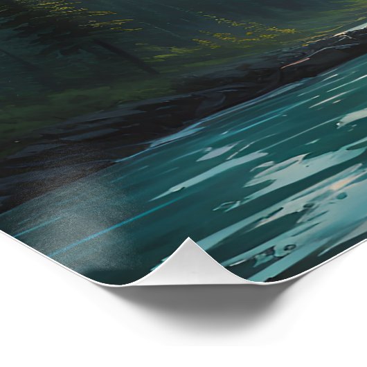 Wolf Guardian Glossy Poster (Ecke)