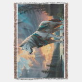 Wolf Guardian Throw Blanket Decke (Vorderseite Vertikal)