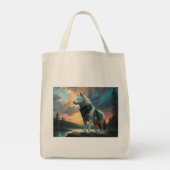 Wolf Guardian Tote Bag Tragetasche (Rückseite)