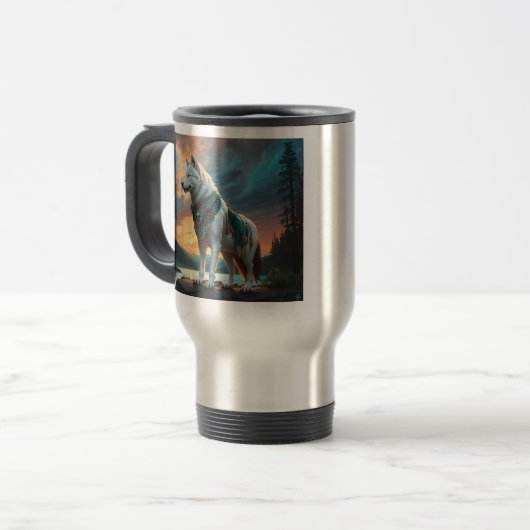 Wolf Guardian Travel Mug Reisebecher (Vorderseite Links)