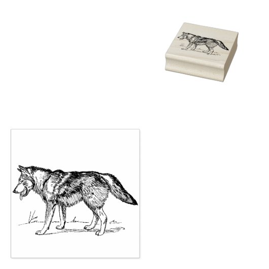 Wolf Gummistempel (Stempel)