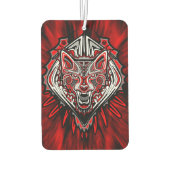 Wolf Haida-Stammes-Totem-Design Autolufterfrischer (Rückseite)