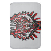 Wolf-Haida-Stammes-Totem-Design Badematte (Vorderseite Vertikal)