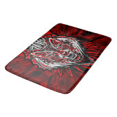 Wolf-Haida-Stammes-Totem-Design Badematte (Schrägansicht)