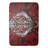 Wolf-Haida-Stammes-Totem-Design Badematte (Vorderseite Vertikal)