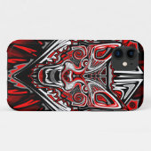 Wolf-Haida-Stammes-Totem-Design Case-Mate iPhone Hülle (Rückseite (Horizontal))