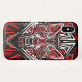 Wolf Haida-Stammes-Totem-Design Case-Mate iPhone Hülle (Rückseite (Horizontal))