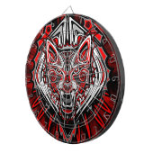 Wolf-Haida-Stammes-Totem-Design Dartscheibe (Vorderseite rechts)