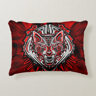 Wolf-Haida-Stammes-Totem-Design Dekokissen