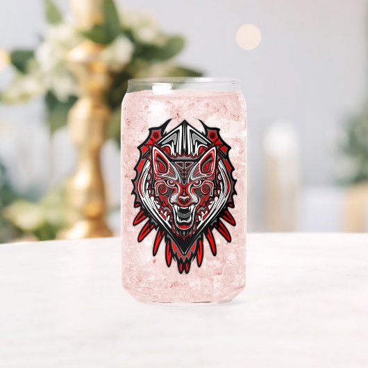 Wolf Haida-Stammes-Totem-Design Dosenglas (Insitu (Hochzeit))