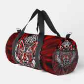 Wolf-Haida-Stammes-Totem-Design Duffle Bag (Rechte Ecke)