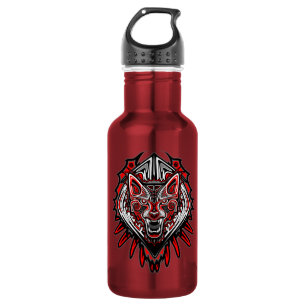Wolf Haida-Stammes-Totem-Design Edelstahlflasche