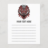 Wolf Haida-Stammes-Totem-Design Flyer (Hinten)