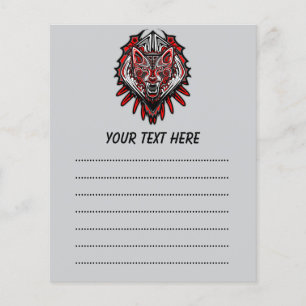 Wolf Haida-Stammes-Totem-Design Flyer