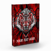 Wolf-Haida-Stammes-Totem-Design Fotoblock (Links)