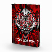 Wolf-Haida-Stammes-Totem-Design Fotoblock (Rechts)