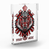 Wolf-Haida-Stammes-Totem-Design Fotoblock (Links)