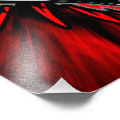 Wolf-Haida-Stammes-Totem-Design Fotodruck (Ecke)