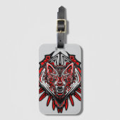 Wolf Haida-Stammes-Totem-Design Gepäckanhänger (Vorderseite Vertikal)