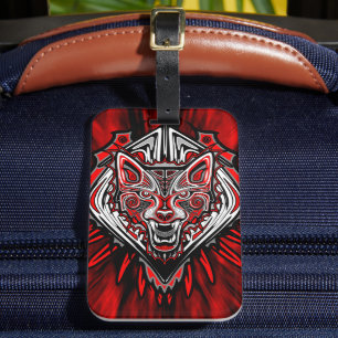 Wolf-Haida-Stammes-Totem-Design Gepäckanhänger