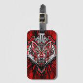 Wolf-Haida-Stammes-Totem-Design Gepäckanhänger (Vorderseite Vertikal)