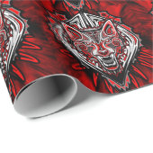 Wolf-Haida-Stammes-Totem-Design Geschenkpapier (Rolleneckpunkt)