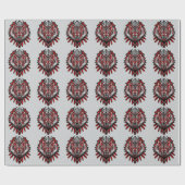 Wolf-Haida-Stammes-Totem-Design Geschenkpapier (Flach)