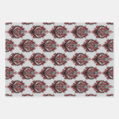 Wolf-Haida-Stammes-Totem-Design Geschenkpapier Set (Vorderseite)