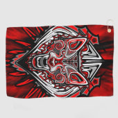 Wolf-Haida-Stammes-Totem-Design Golfhandtuch (Horizontal)