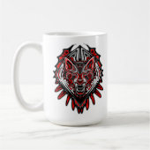 Wolf-Haida-Stammes-Totem-Design Kaffeetasse (Links)