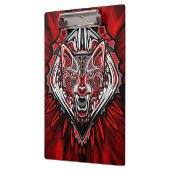 Wolf-Haida-Stammes-Totem-Design Klemmbrett (Links)
