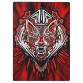 Wolf-Haida-Stammes-Totem-Design Klemmbrett (Rückseite)
