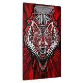 Wolf-Haida-Stammes-Totem-Design Klemmbrett (Rechts)