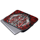 Wolf-Haida-Stammes-Totem-Design Laptopschutzhülle (Vorne Knopf)