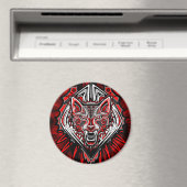 Wolf Haida-Stammes-Totem-Design Magnet (In Situ (Geschirrspüler))