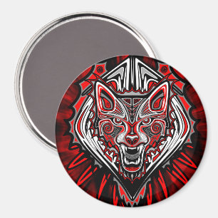 Wolf Haida-Stammes-Totem-Design Magnet