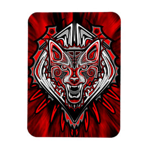 Wolf Haida-Stammes-Totem-Design Magnet