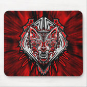 Wolf-Haida-Stammes-Totem-Design Mousepad (Vorne)