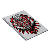 Wolf Haida-Stammes-Totem-Design Notizblock (Rechte Seite)